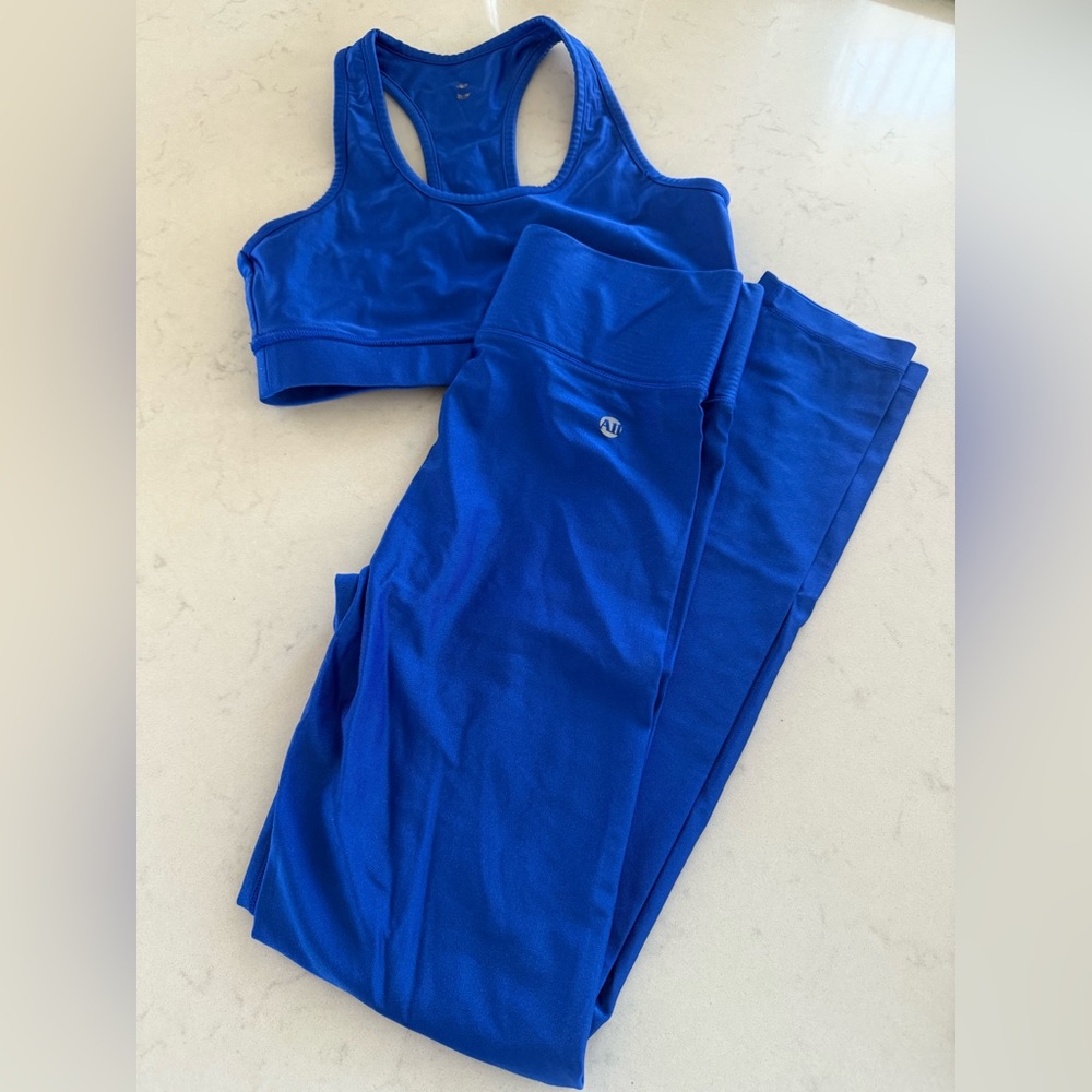 ALL ACCESS Royal Blue Leggings & Sports Bra Set
